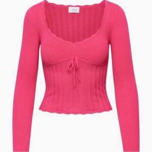 🌺ARITZIA WILFRED PINK SOLOIST SWEATER SIZE XS🌺
